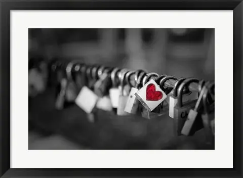 Pop of Color A Locks of Love to Go Around by Color Me Happy - 15x24 \\/ Framed Art Original