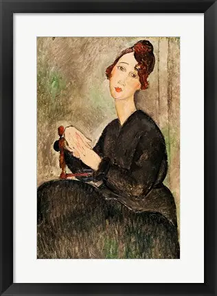Seasonal Sale Portrait of Dedie Hayden, 1918 by Amedeo Modigliani - 34x25 \\/ Framed Art