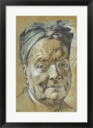 Portrait of Louis de Silvestre by Maurice-quentin De la tour - 24x16 \\/ Framed Art Certified