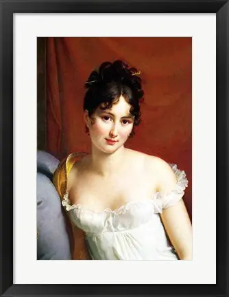 Professional Grade Portrait of Madame Recamier - detail by Francois Gerard - 24x18 \\/ Framed Art