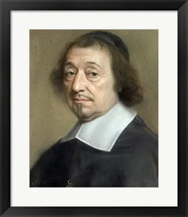 Weekend Sale Portrait of Monseigneur Louis Doni d'Attichy, Bishop of Riez by Robert Nanteuil - 31x26 \\/ Framed Art
