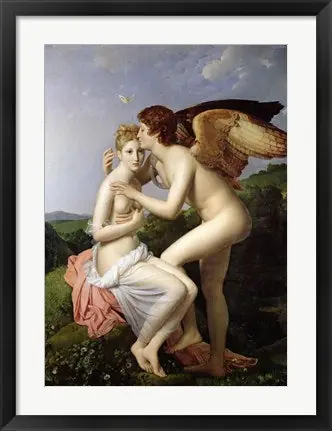 Psyche Receiving the First Kiss of Cupid, 1798 by Francois Gerard - 28x20 \\/ Framed Art Fast Shipping