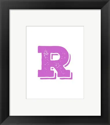 R in Pink by Veruca Salt - 10x8 \\/ Framed Art Exclusive