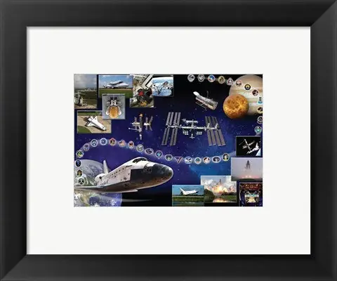 Space Shuttle Atlantis Tribute Poster - 4x5 \\/ Framed Art Cheap