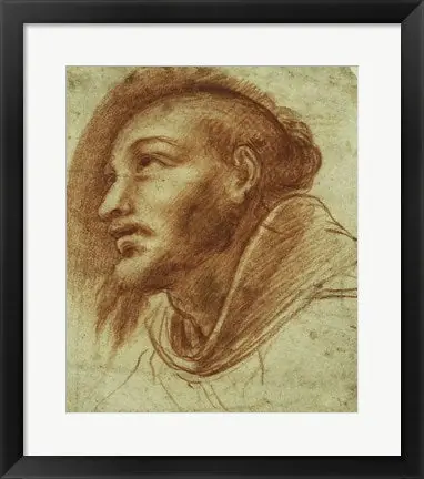 While Supplies Last Study of a Franciscan Monk by Cerano - 31x26 \\/ Framed Art