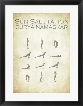 Sun Salutation Chart - 24x18 \\/ Framed Art Price Drop