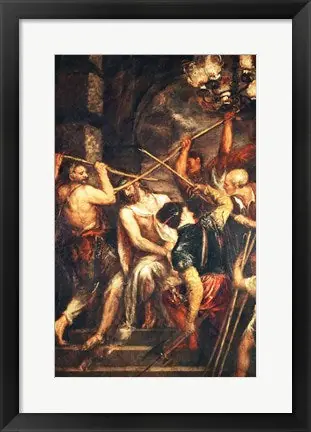 Viral The Crowning with Thorns by Titian - 24x18 \\/ Framed Art