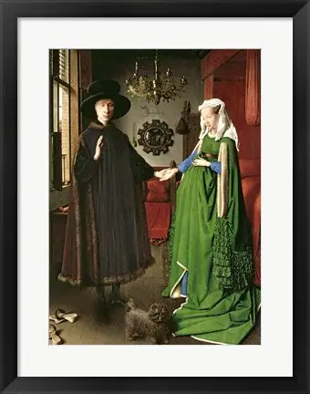 Holiday Sale The Portrait of Giovanni Arnolfini and his Wife Giovanna Cenami by Jan Van Eyck - 20x15 \\/ Framed Art