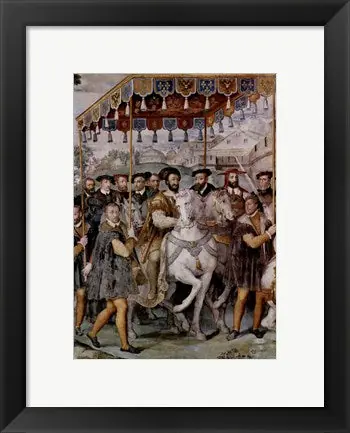 The Solemn Entrance of Emperor Charles V, Francis I of France - 12x9 \\/ Framed Art Time-Limited