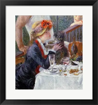 Top Rated The Luncheon of the Boating Party, 1881 - close up by Pierre-Auguste Renoir - 34x25 \\/ Framed Art