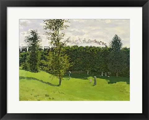 The Train in the Country, c.1870-71 by Claude Monet - 14x18 \\/ Framed Art Secure Checkout