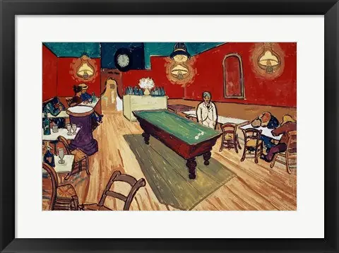 Fresh Stock The Night Cafe in the Place Lamartine in Arles, c.1888 by Vincent Van Gogh - 18x24 \\/ Framed Art
