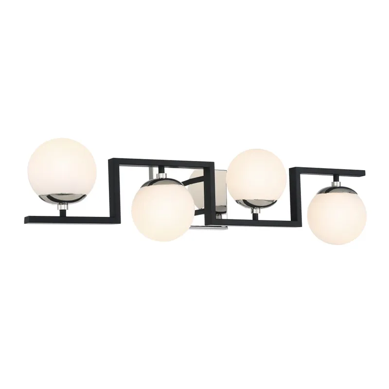 Bargain Kovacs Alluria II 4 Light 31" Wide Vanity Light with Frosted Glass Shades