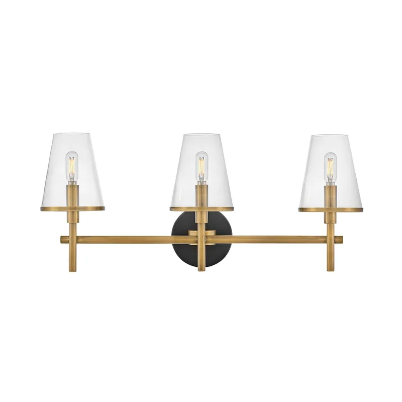Time-Limited Hinkley Lighting Marten 3 Light 25" Wide Vanity Light with Clear Glass Shades