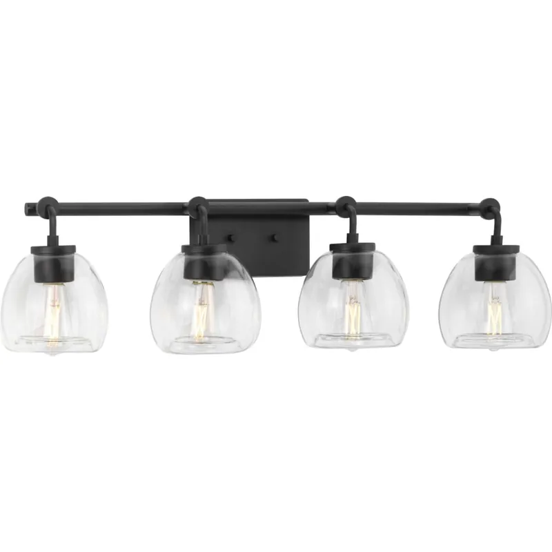 Progress Lighting Caisson 4 Light 32" Wide Bathroom Vanity Light Buy Online