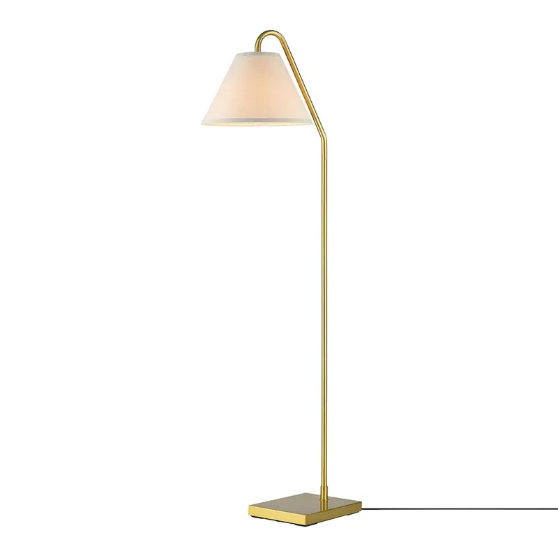 Direct From Manufacturer Globe Electric 62" Tall Arc Floor Lamp with Beige Fabric Shade