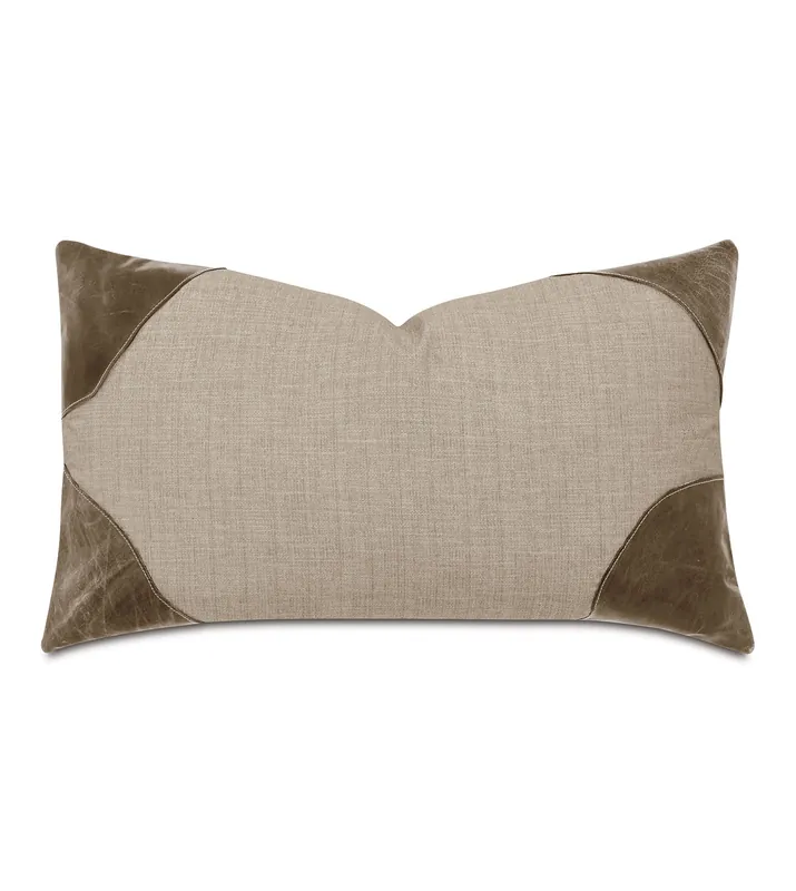 Warranty Included HIGGINS LEATHER CORNERS DECORATIVE PILLOW - Included in: Higgins